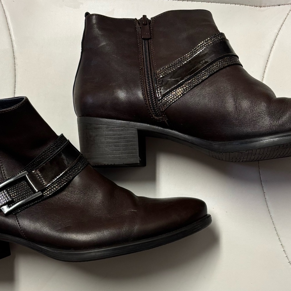Brown Leather Ankle Boots